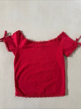 Like New Pacsun Beverly and Beck Red Paloma Off-The-Shoulder Top - Size XS